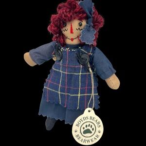 Boyds Bears Bearwear 5” Mini Raggedy Ann with Tag. Folk Art Primitive Style.
